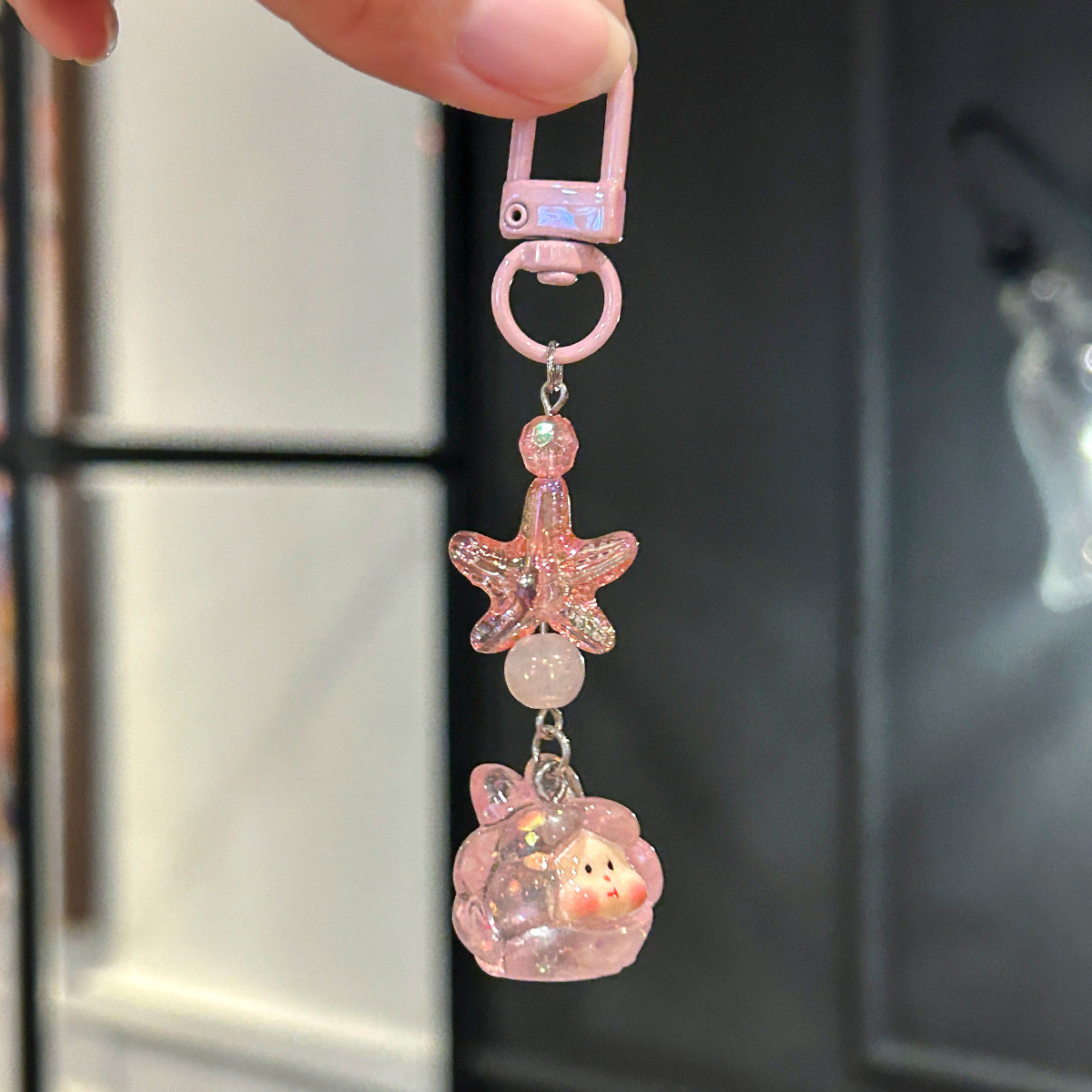 Wholesale Cute cartoon beaded keychain