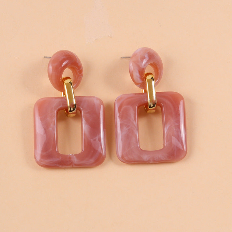 Wholesale  Geometry Square Acrylic Earrings