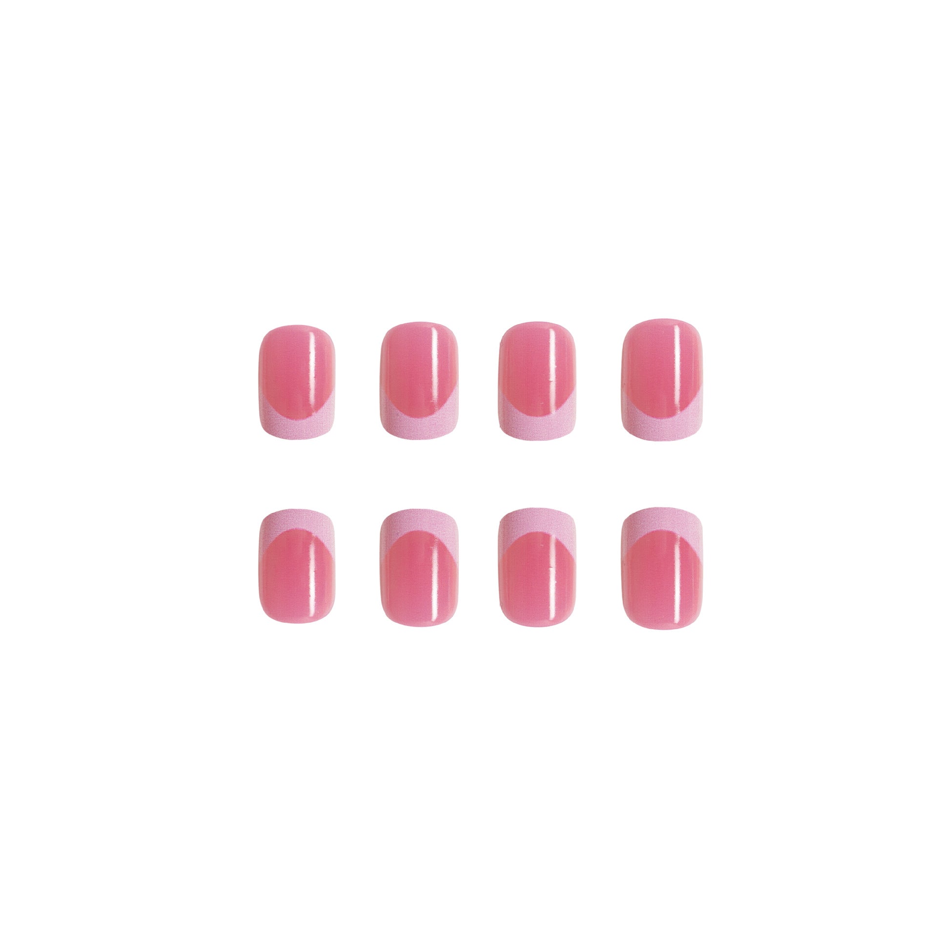 Wholesale 24 Pieces/box Nail Stickers Glossy Simple Jelly Powder Manicure Press-on Nails Kits ACC-NS-GuaiXL007