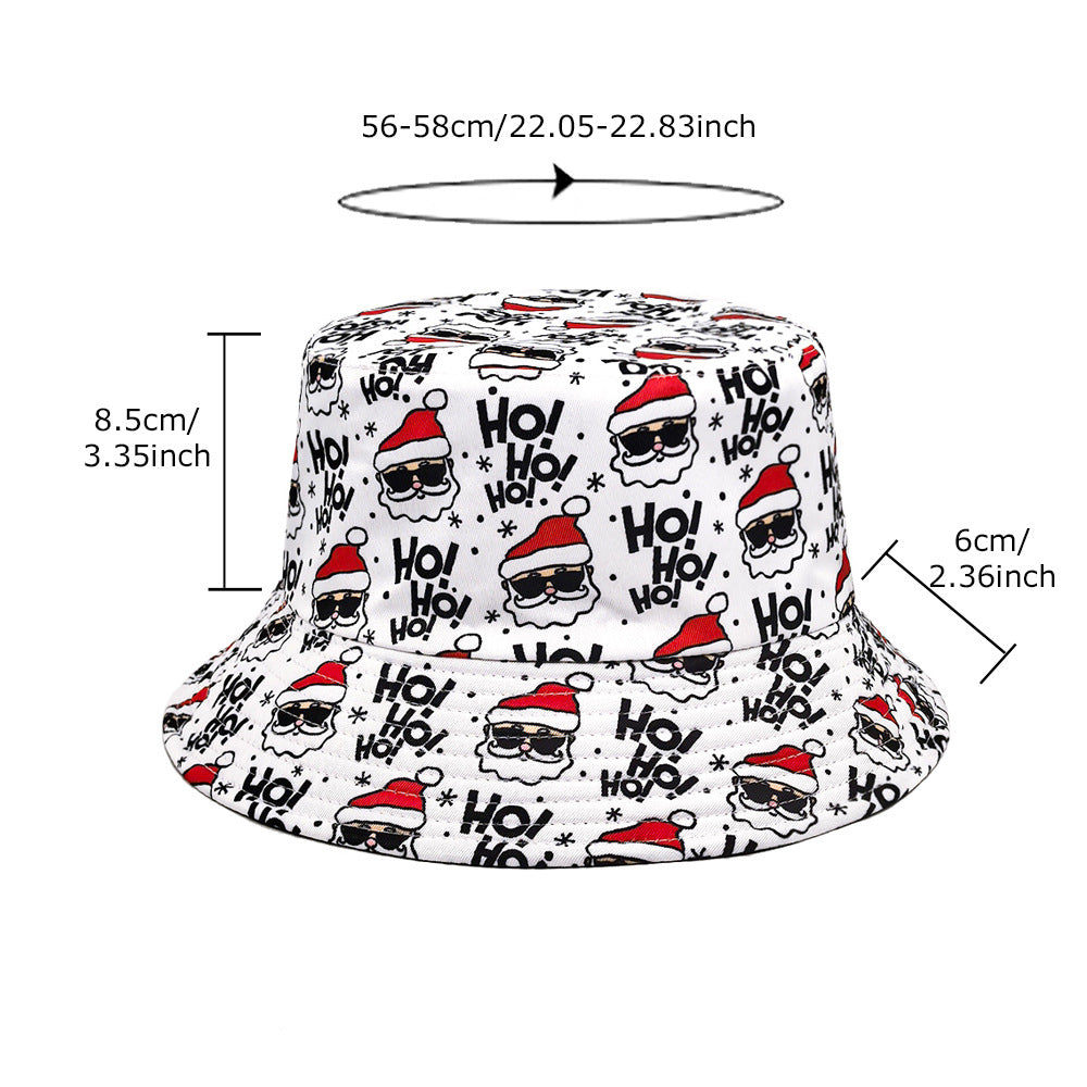 Wholesale Reversible Christmas Print Bucket Hat