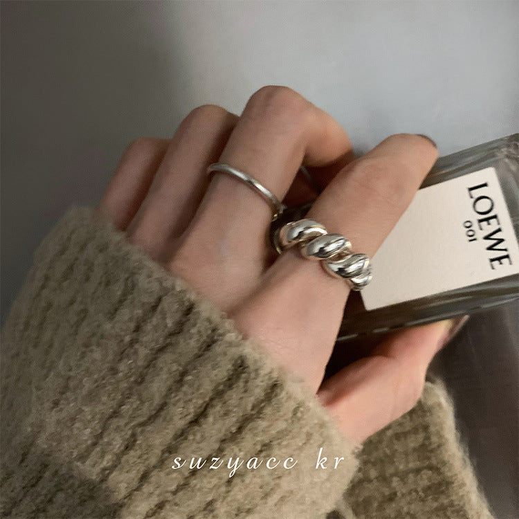 Wholesale  Sterling Silver Croissant Rhombus Ring