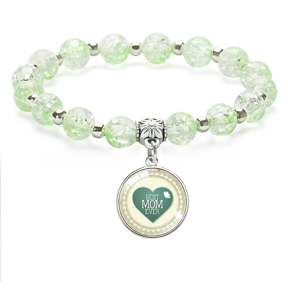 Wholesale  Mother's Day Bracelet Letter English Design Beaded Pendant Bracelet