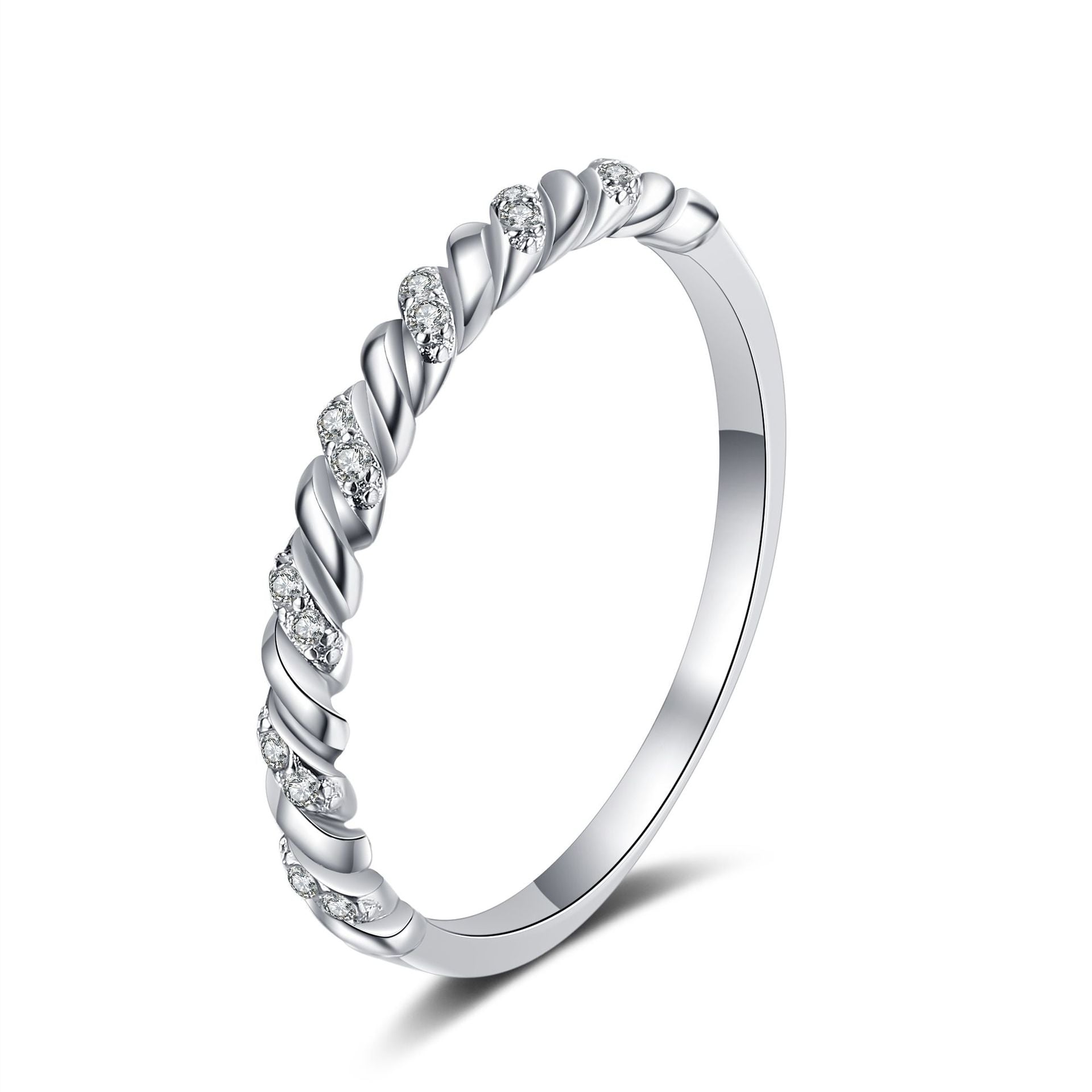 Wholesale 925 sterling silver Diamond row ring