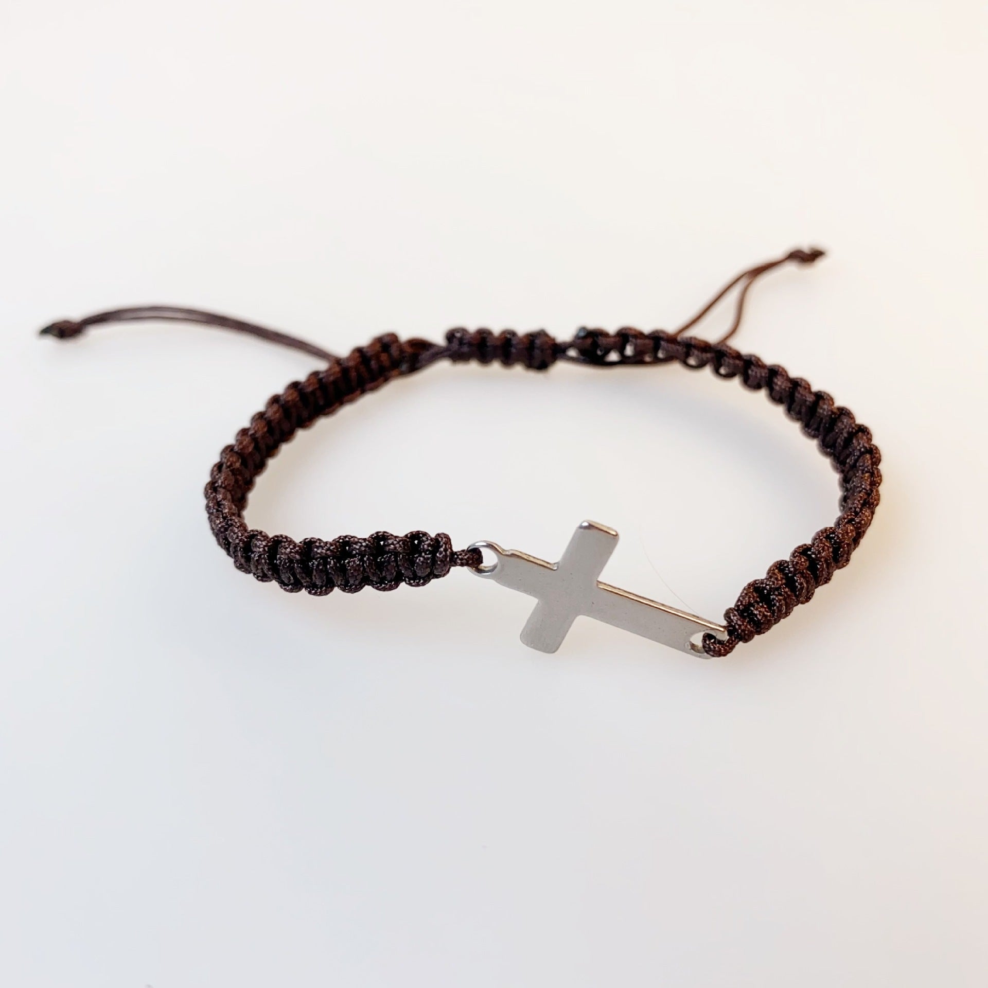 Wholesale  Stainless Steel Cross Hand-woven Bracelet