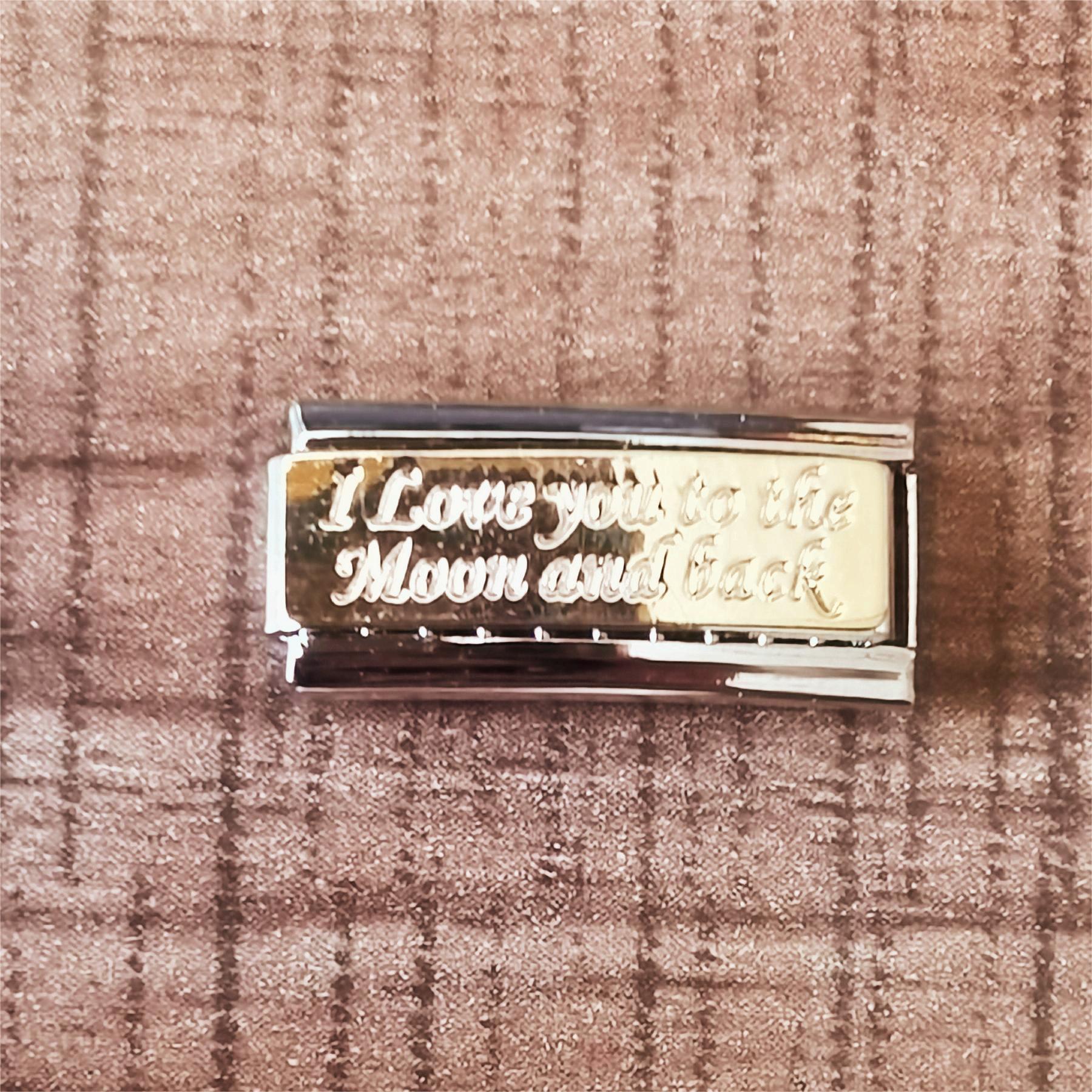 Wholesale 2pcs Italian Charm Bracelet 9mm DIY Spliced Removable Stainless Steel Letters Composable Bracelet ACC-BT-XY037