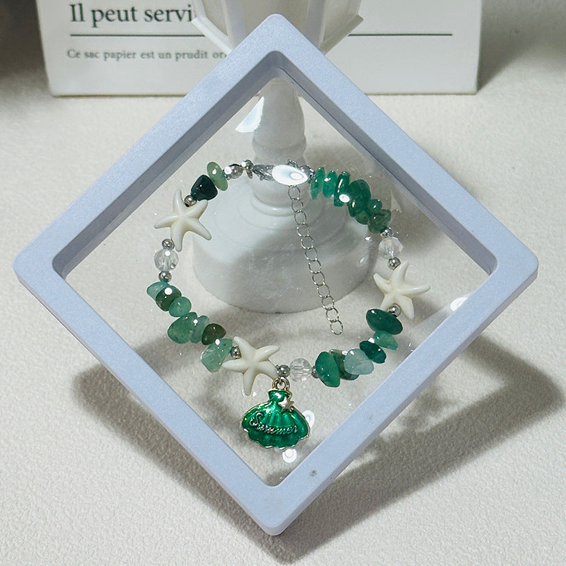 Wholesale  natural crystal irregular gravel bracelet