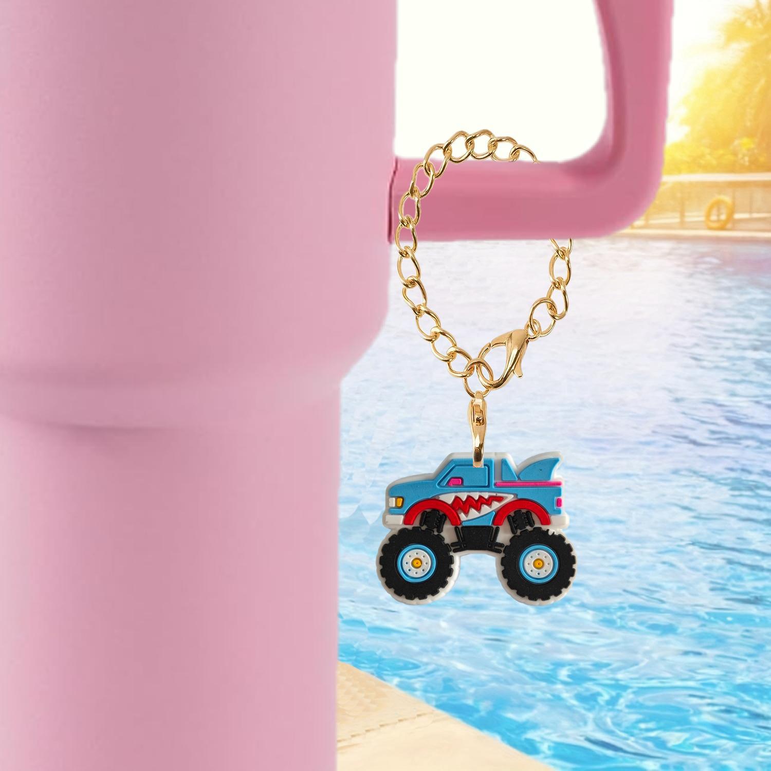 Wholesale Cartoon Truck Soft Rubber Hanging Chain Cup Accessories Chain ACC-CA-XieJi011