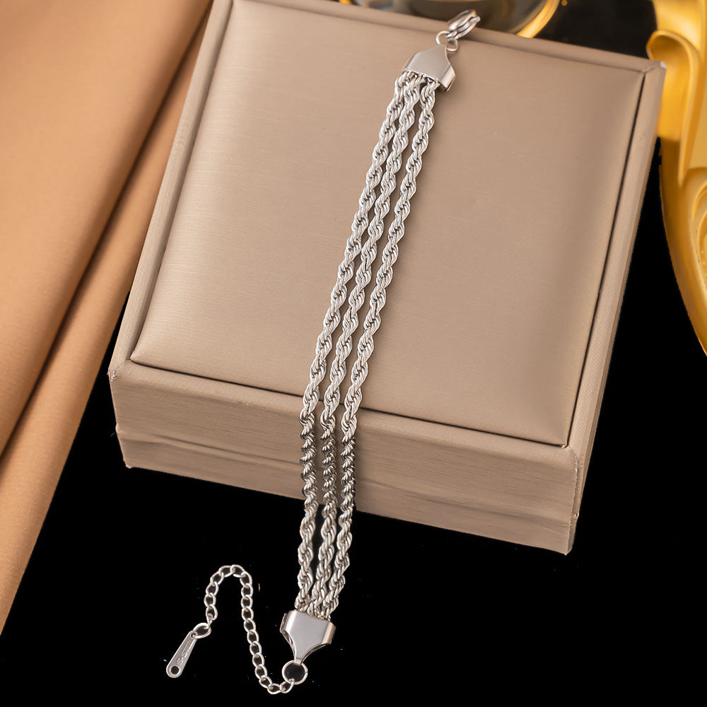 Wholesale Multi-layer Titanium Steel Bracelets ACC-BT-Yibao006