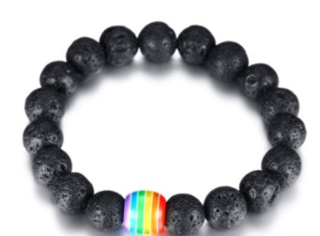 Wholesale Volcanic White Pine Frosted Tiger Eye Stone Colorful Beads Beaded Bracelet ACC-BT-Changx006