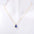 Wholesale Titanium steel pear-shaped water drop zircon 12th birthday stone birthstone necklace