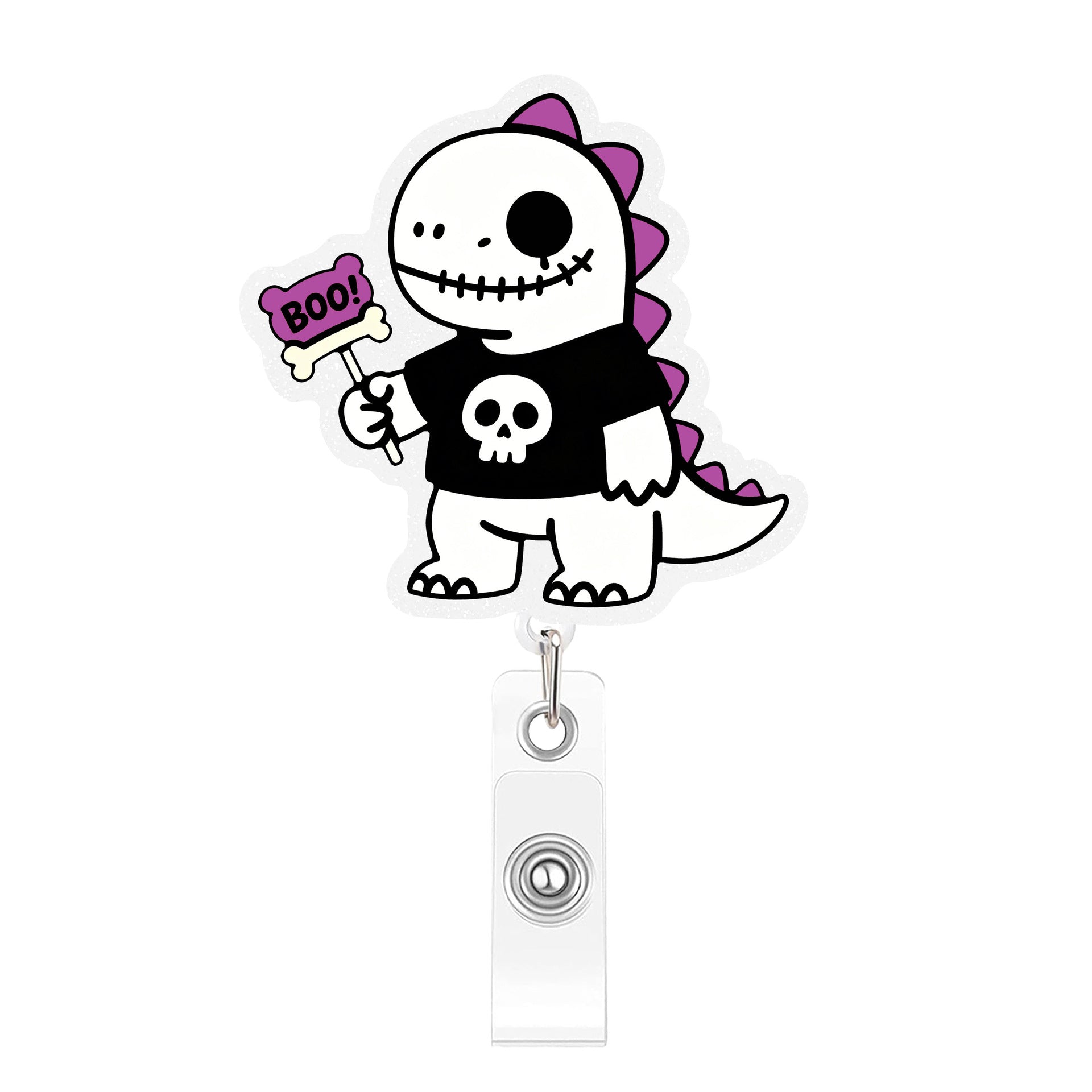 Wholesale Plastic Retractable Badge Reel With Cute Cartoon Dinosaur  Design For Office ID Card Holder