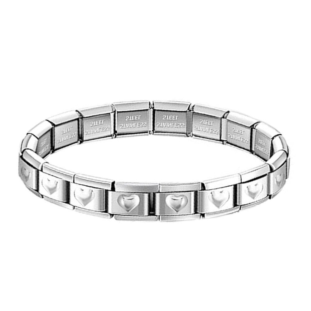 Wholesale Italian Modular Color Stainless Steel Elastic Bracelet