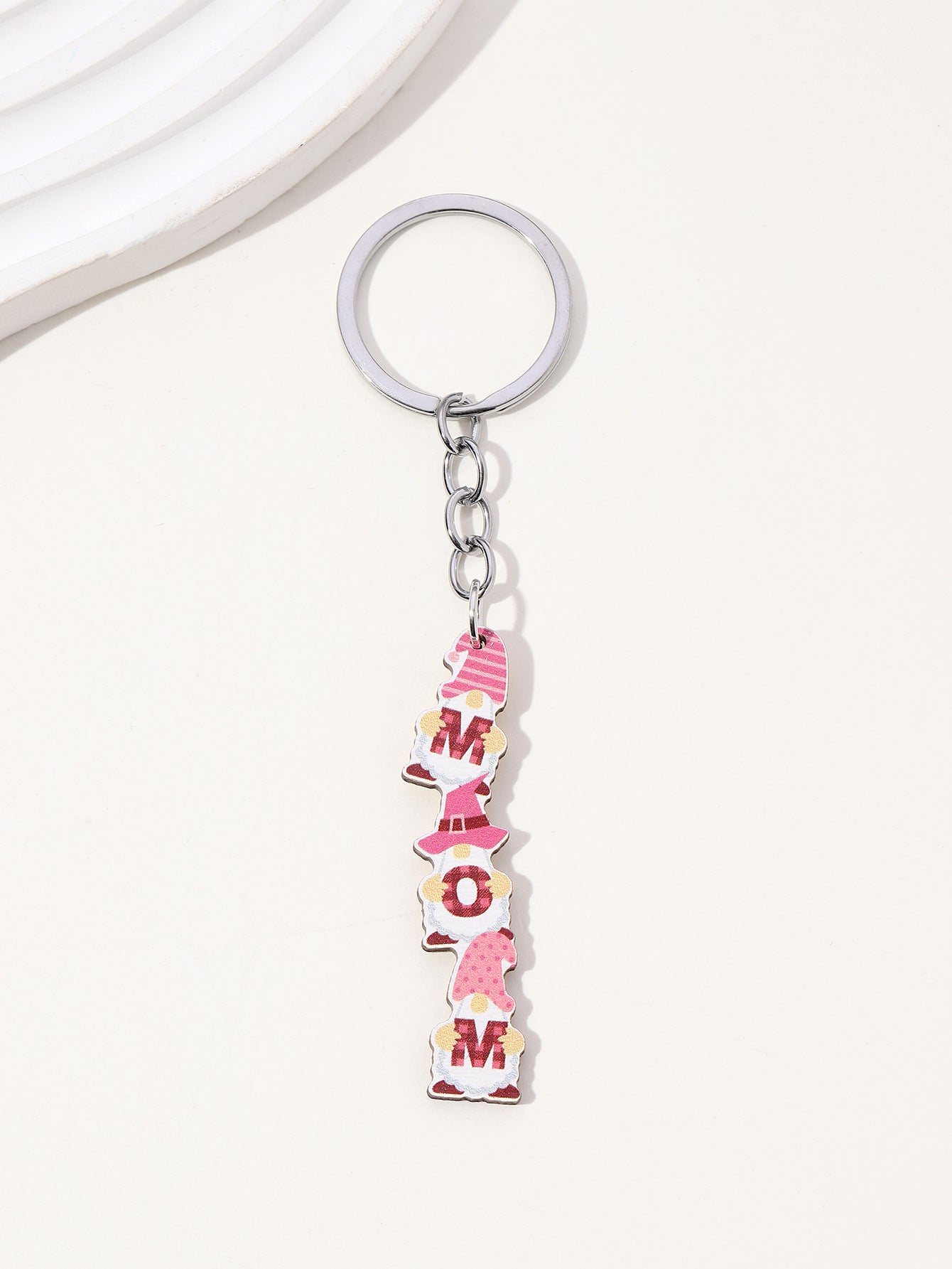 Wholesale MAMA leopard print Mother's Day wooden keychain ACC-KC-RongR030