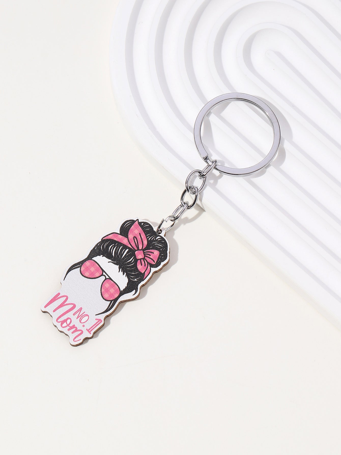 Wholesale Colorful MAMA Mother's Day Wooden Keychain Creative Keychain ACC-KC-RongR029