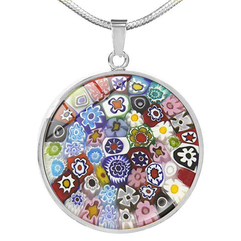 Wholesale Glass Pendant Necklace Sweater Chain