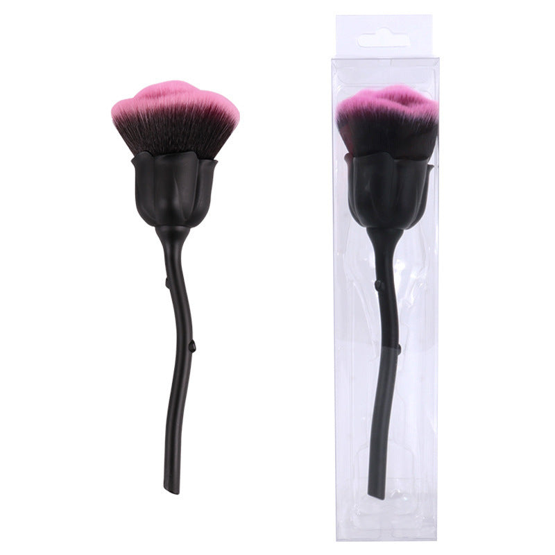 Wholesale Single Black Rose Loose Powder Makeup Brush ACC-MB-Juka002