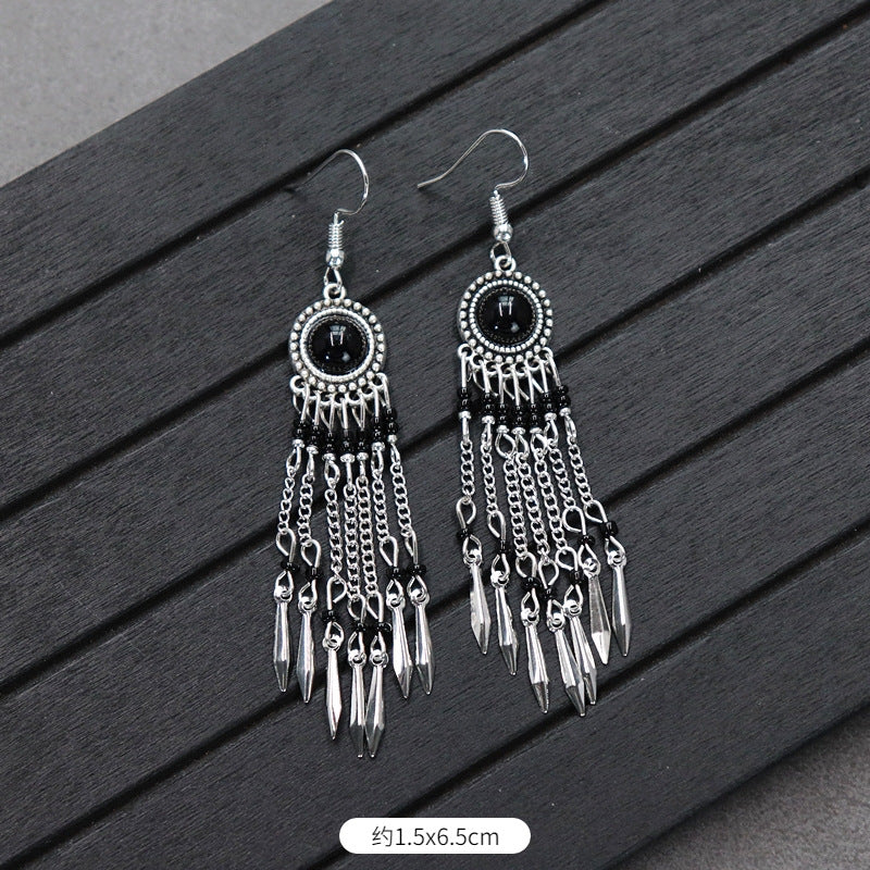 Wholesale Retro Ethnic Earrings Boho Tassel Stud Earrings Bohemian Vintage ACC-ES-Luox009