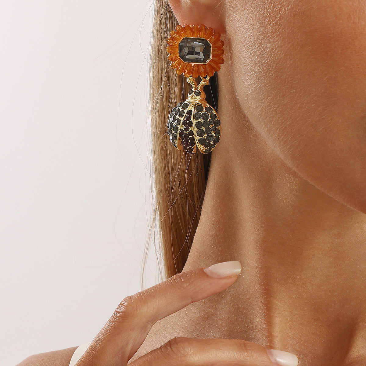 Wholesale Exaggerated Vintage Beetle Earrings