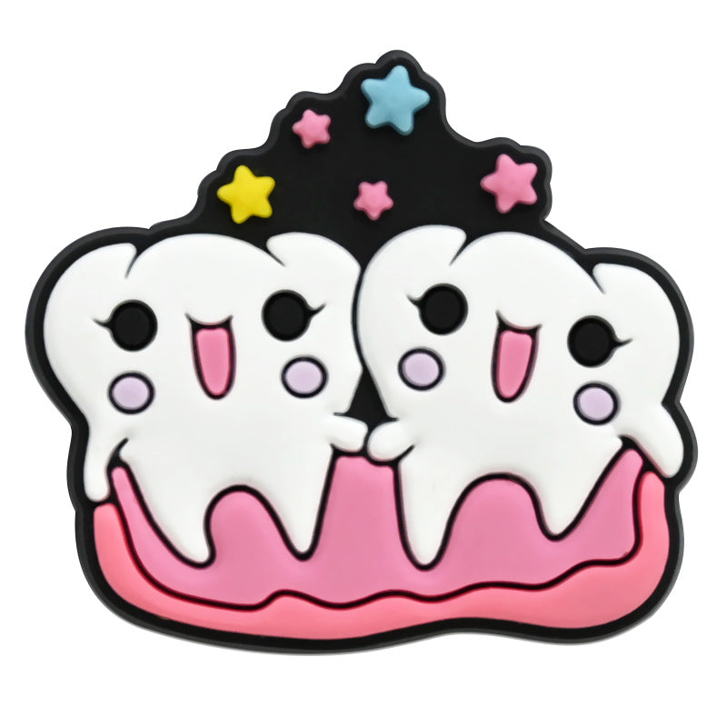 Wholesale Random 100pcs Protect Teeth Shoes Accessories Shoes Charms