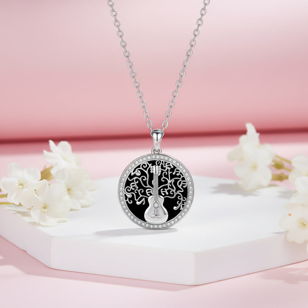 Wholesale Music Note Violin Tree Pendant Necklace Fashion Accessory Gift Boutique Resale