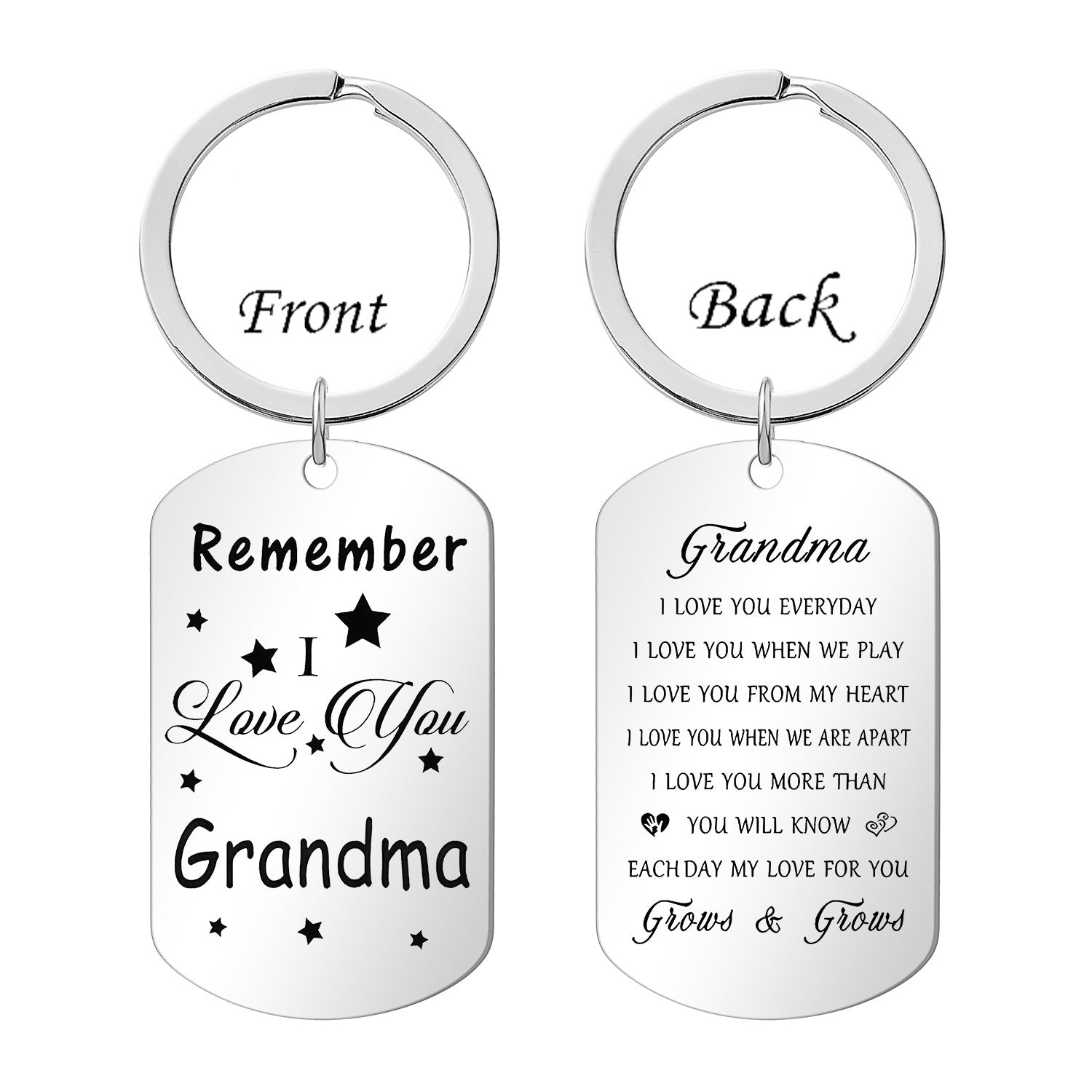 Wholesale  Father's Day Mother's Day Stainless Steel Keychain