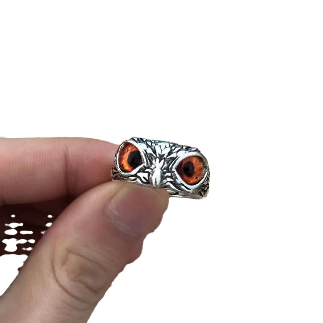 Wholesale Creative silver Owl Ring