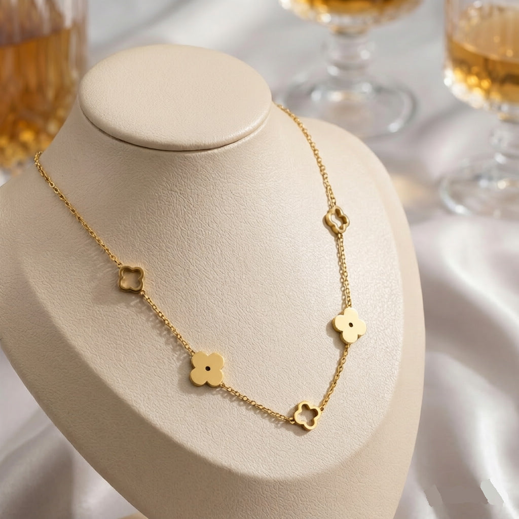 Wholesale Lucky Niche Luxury Titanium Steel Clavicle Chain