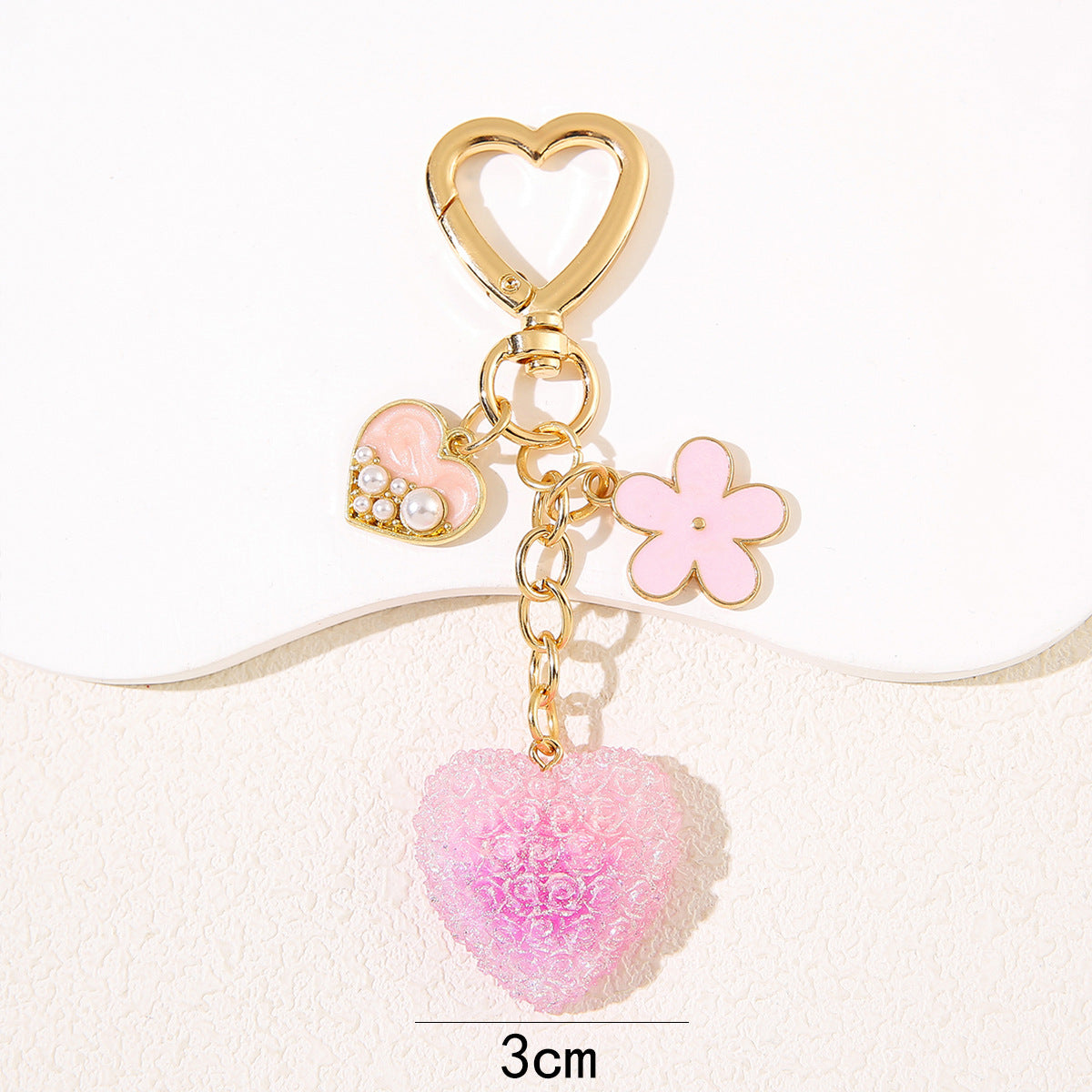Wholesale  Love Flower Colorful Pendant Keychain