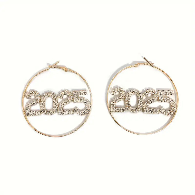 Wholesale Digital Sparkle Rhinestone Hoop Earrings ACC-ES-XiangX002
