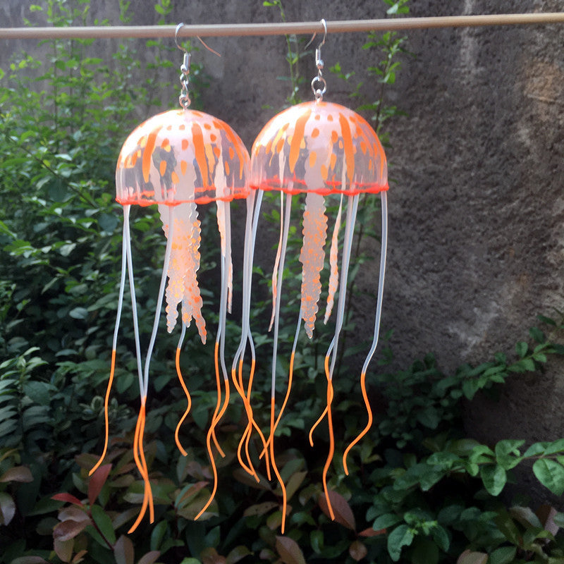 Wholesale  fluorescent jellyfish earrings
