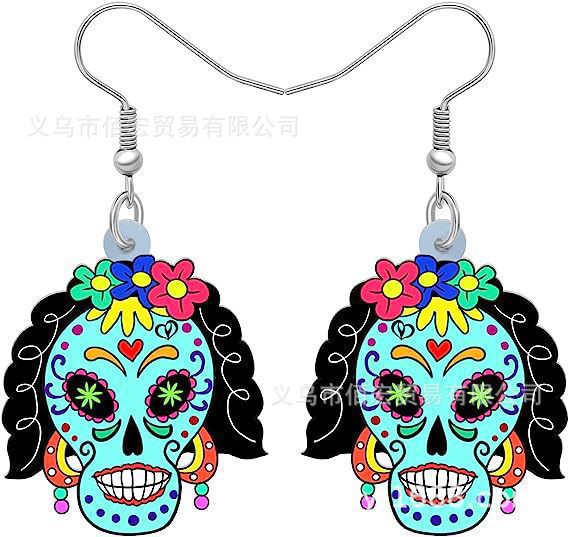 Wholesale  Beautiful Sugar Skull Head Earrings