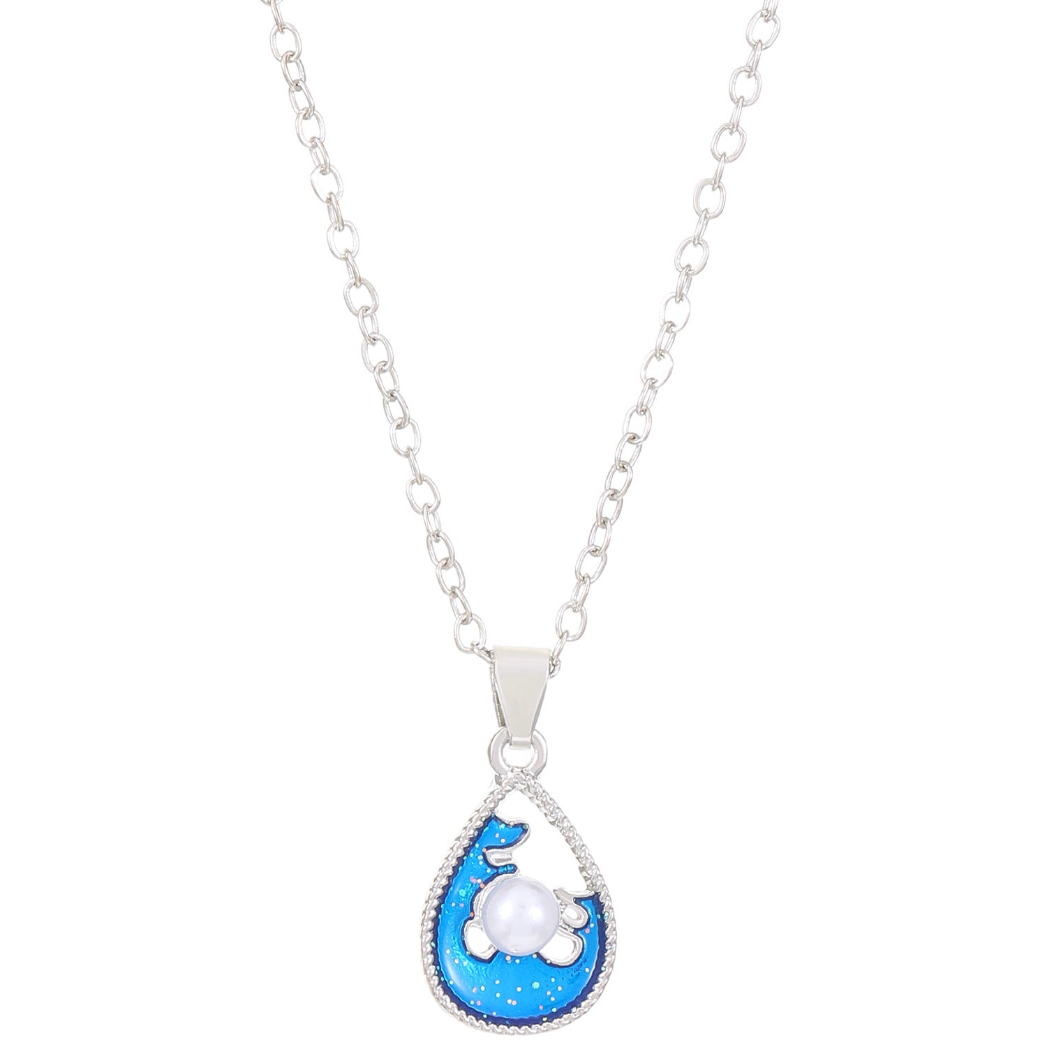 Wholesale Blue Wave Sun Drop Pendant Necklaces ACC-NE-ChengJing003