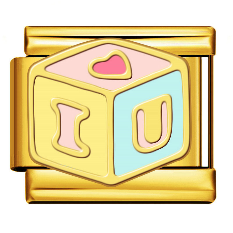 Wholesale  Italian Charm Bracelet 9mm DIY Gold-plated patterned  Creative Stainless Steel Composable Bracelet