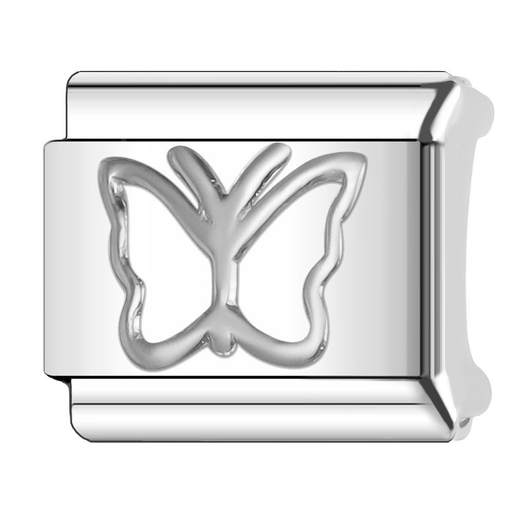 Wholesale   Italian Charm Bracelet 9mm DIY heart-shaped  Creative Stainless Steel Composable Bracelet