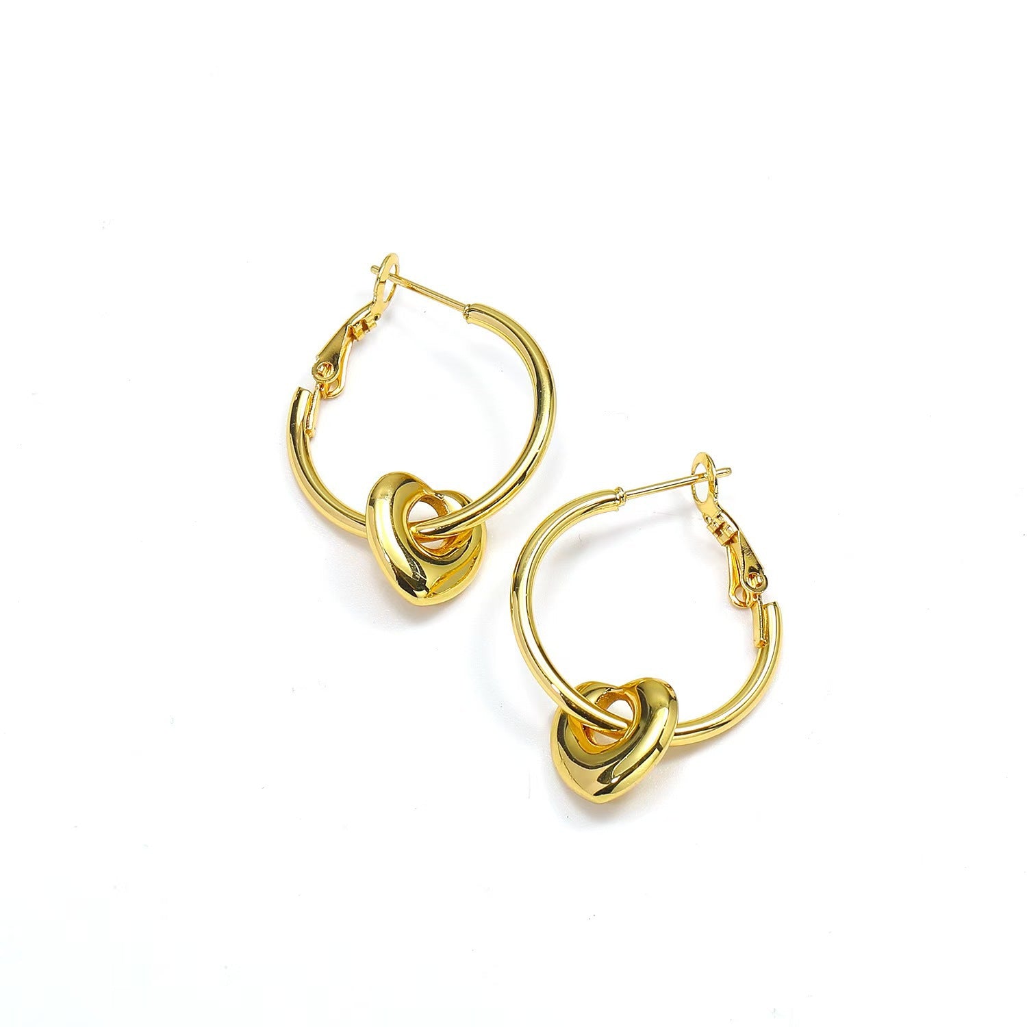 Wholesale Titanium Steel Heart and Star Earrings