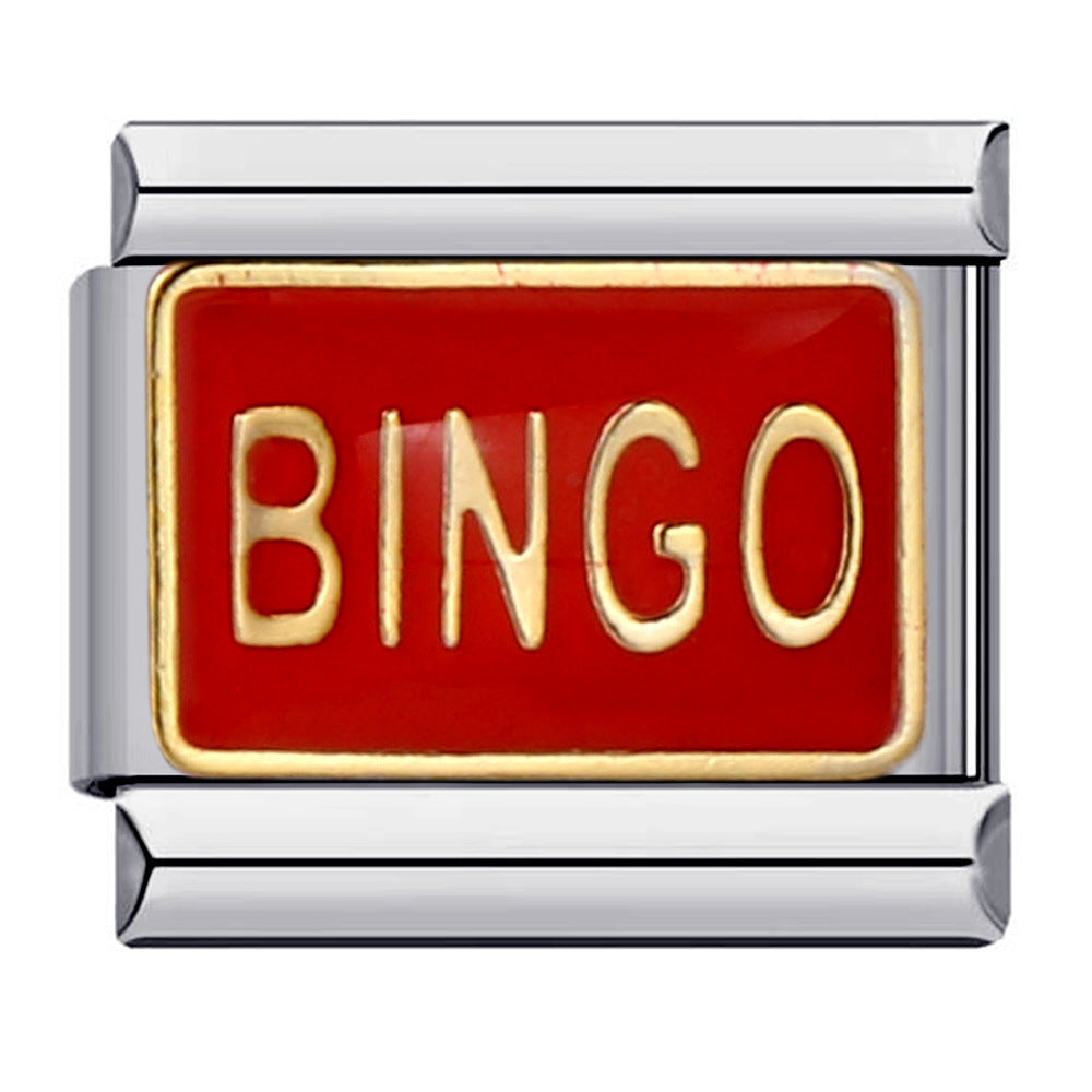 Wholesale Italian Charm Bracelet 9mm DIY Splicing Removable Red Element Stainless Steel Composable Bracelet