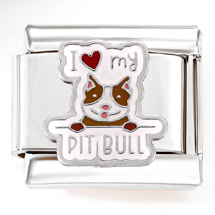 Bracelet de charme italien en gros 9 mm DIY SPLICAGE MIGN DOG BRACILAGE D'ACIER SECTIONNEL