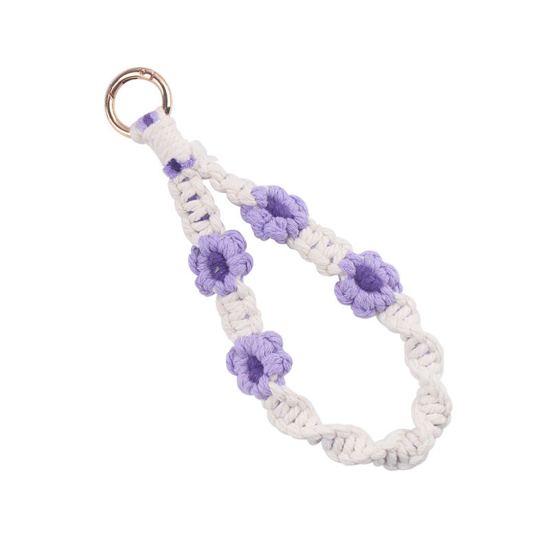 Wholesale Handwoven Daisy Lanyard Keychain ACC-KC-GuangTian058