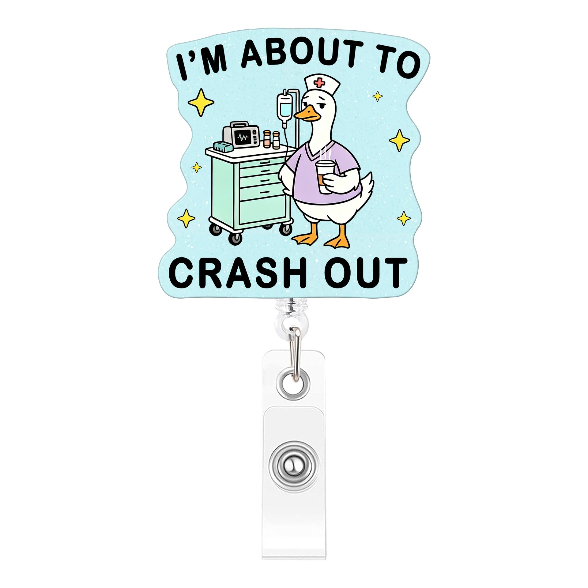 Wholesale Plastic Retractable Badge Reel Funny Duck Design For Nurses Medical Students Gift