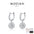 Wholesale  80 karat earrings s925 silver all-match  bright dazzling full circle flash diamond  earrings