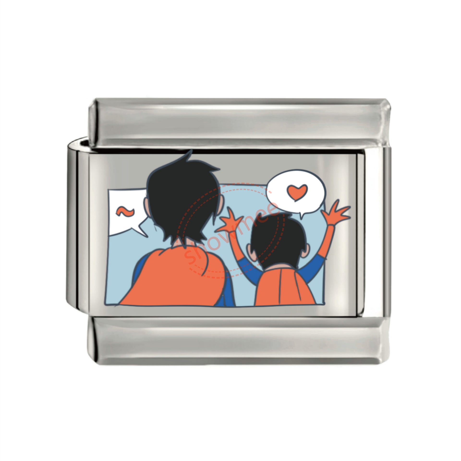 Wholesale 10pcs Italian Charm Bracelet 9mm DIY Splicing Father's Day Elements Titanium Steel Composable Bracelet