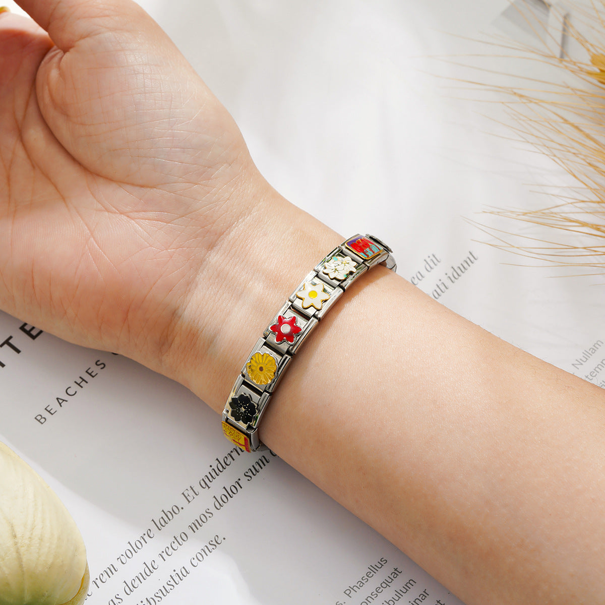 Wholesale Italian Charm Bracelet 9mm DIY Splicing Cute Creative Stainless Steel Composable Bracelet