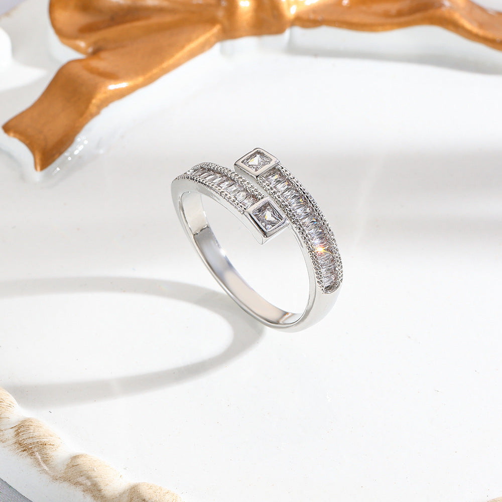 Wholesale 18K Cubic Zirconia Adjustable Ring