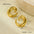 Wholesale  stainless steel retro  hollow 18K gold earrings jewelry