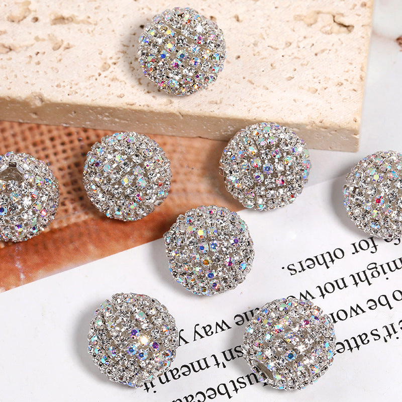 Wholesale of 5 Pieces/pack of Acrylic Colored 17mm Diamond Balls DIY Beads ACC-BDS-BLG005