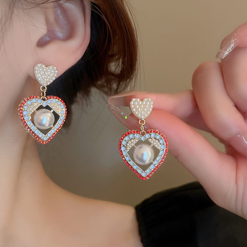 Wholesale French Vintage Camellia Flower Earrings Alloy Electroplated Jewelry Accessory