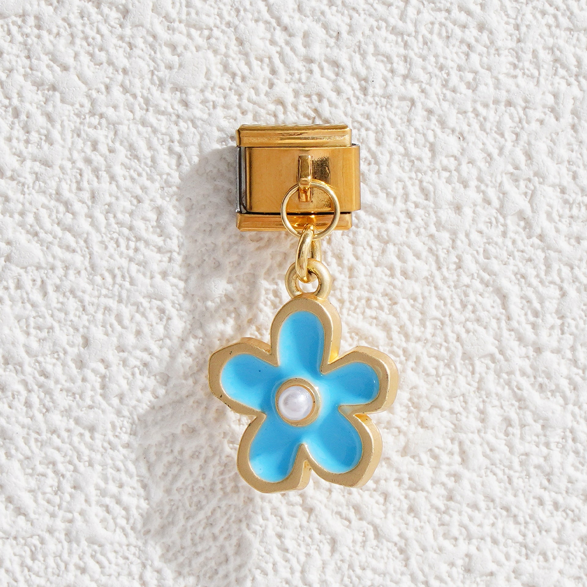 Wholesale Italian Charm Bracelet 9mm DIY Splicing Flower Pendant Stainless Steel Composable Bracelet