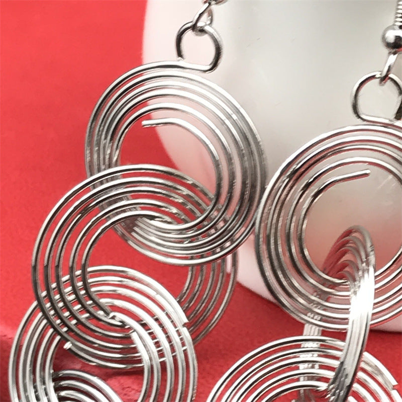 Wholesale Hoop Long Metal Earrings ACC-ES-FX040