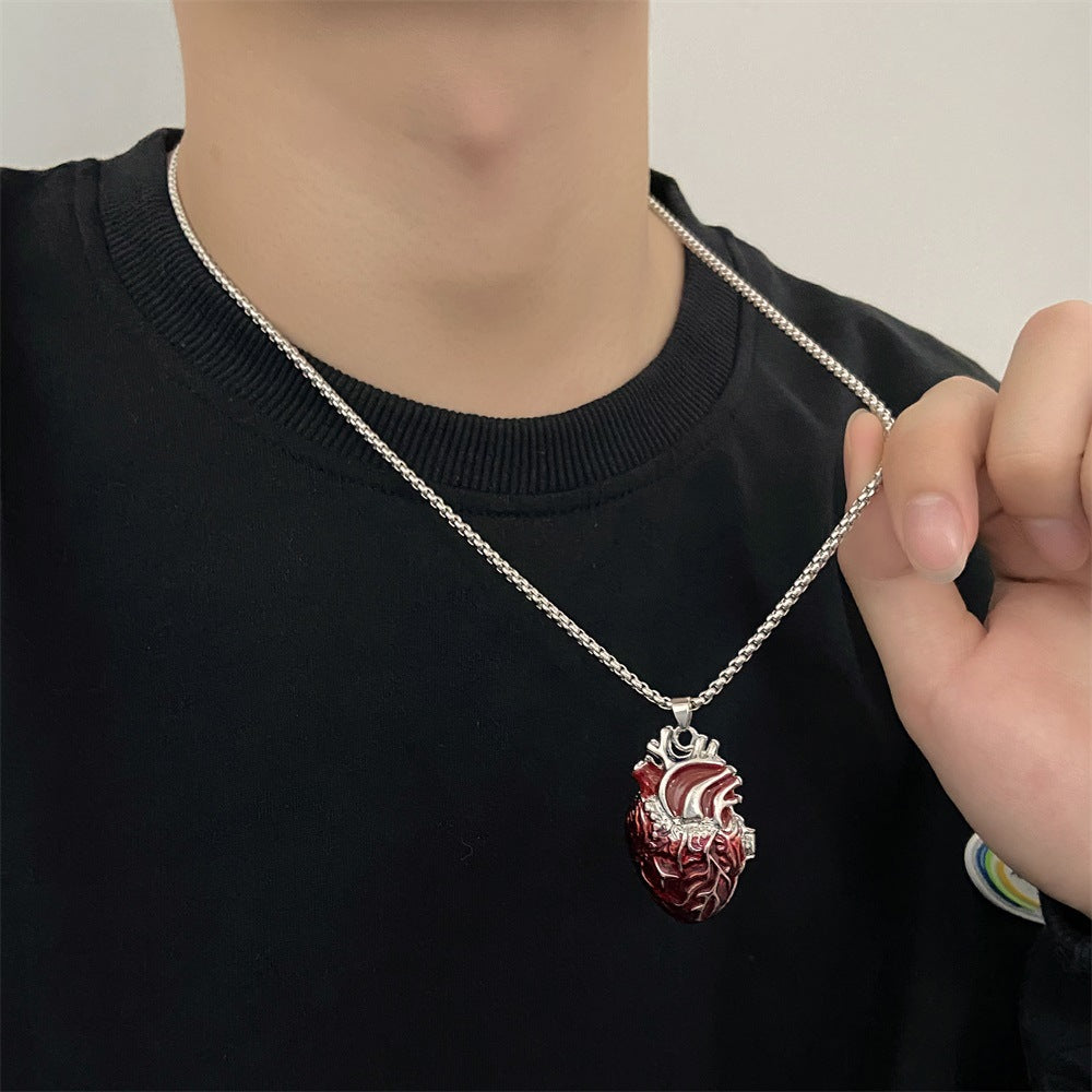 Wholesale Retro Design Openable Heart Locket Pendant Necklace Alloy Jewelry Accessory