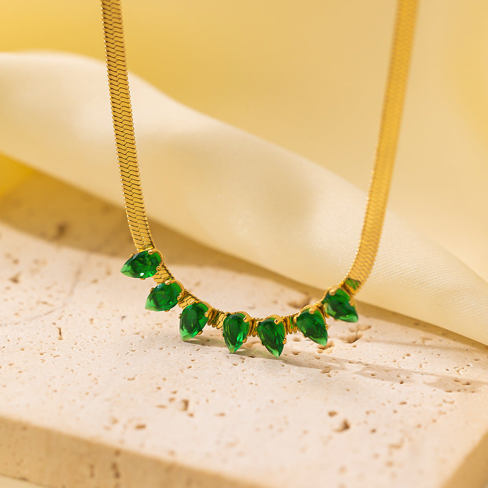 Wholesale Retro Irregular Titanium Steel Necklace Plated 18K Gold Multi-layered Necklace Gold Plated Necklace ACC-NE-Tais004